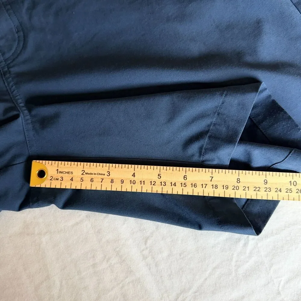 Travis Mathew Golf Shorts Mens 38 Navy Blue Tech Performance Stretch Flat Front